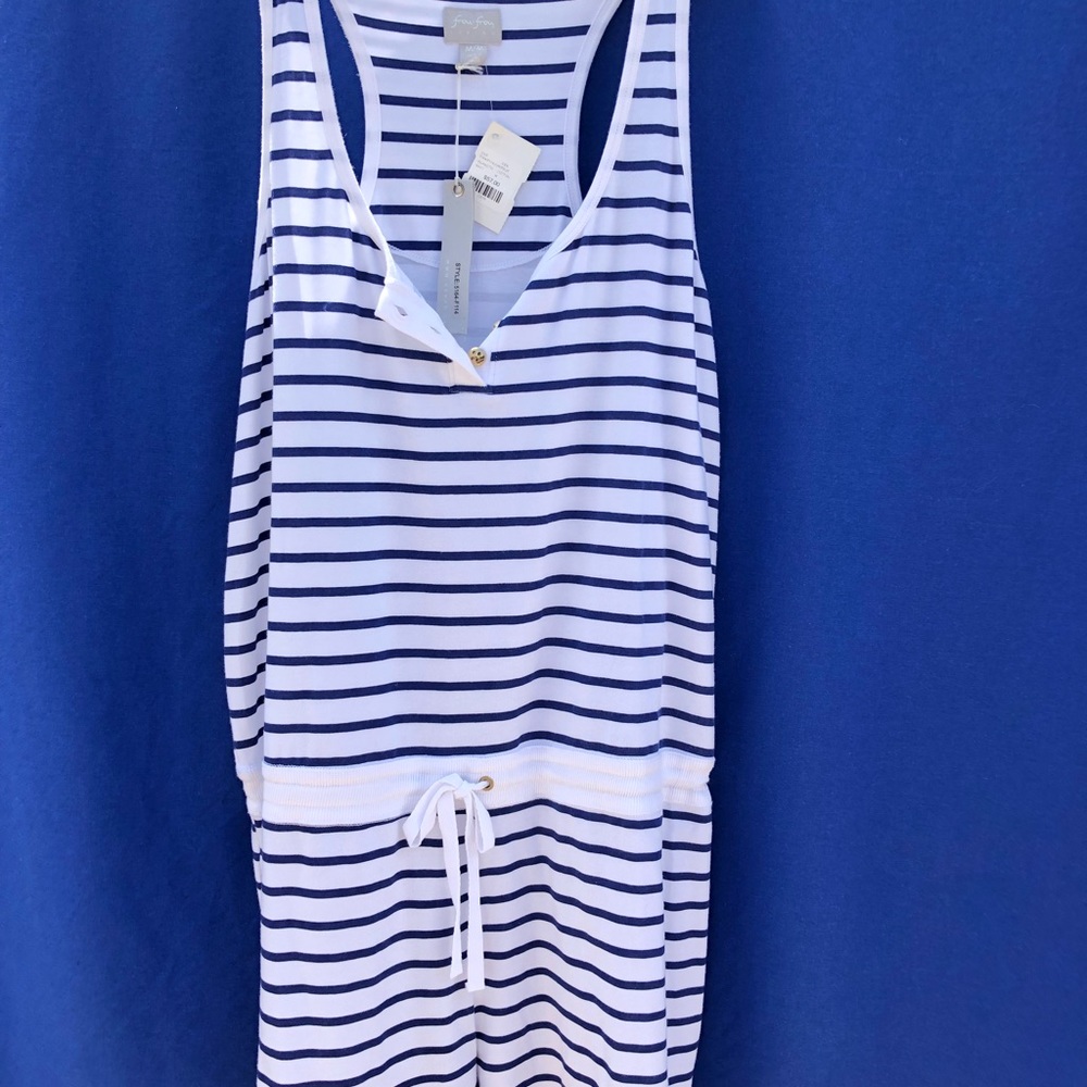 Navy/White  Dress-Romper